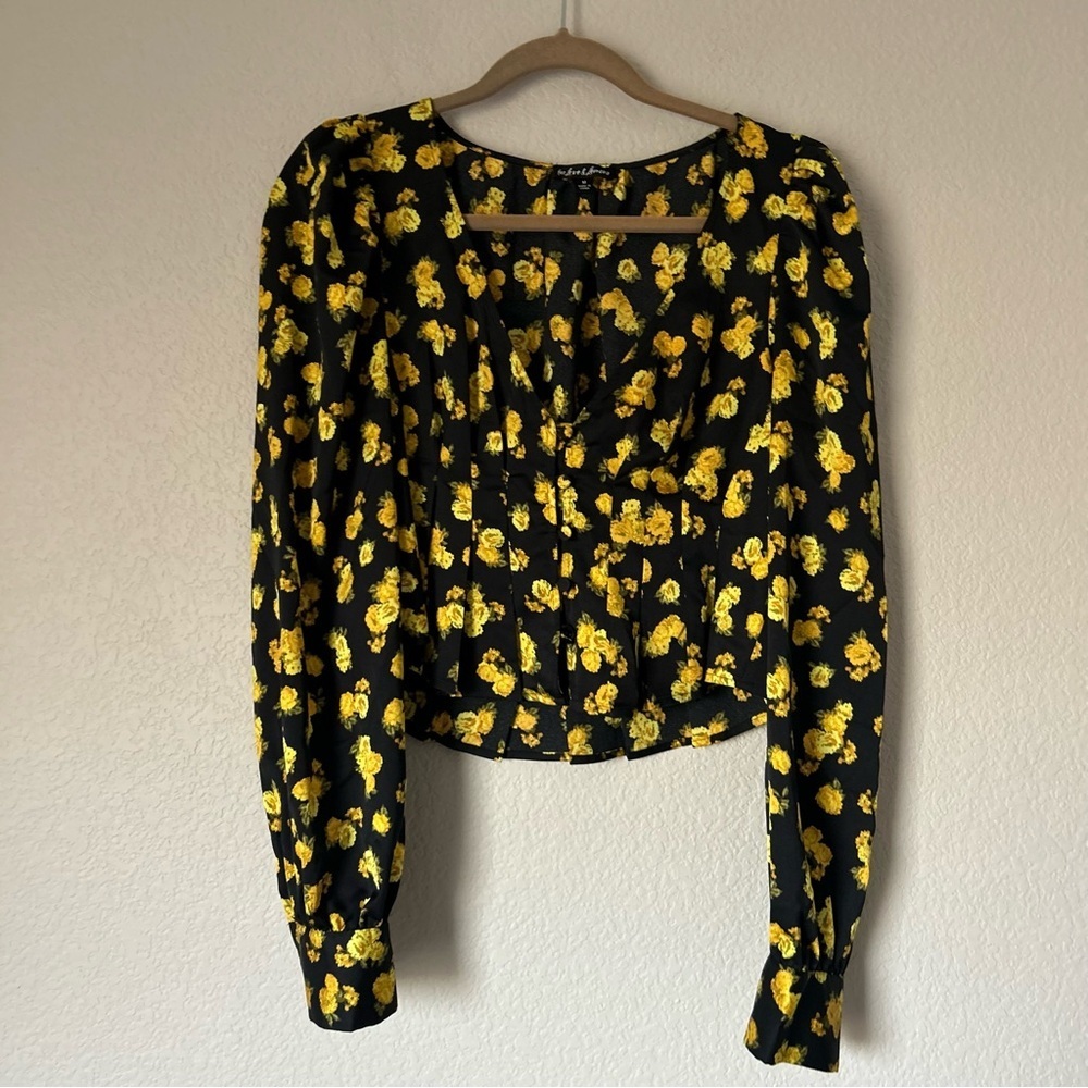 For Love & Lemons Elisa Blouse in Marigold - Picture 2 of 5